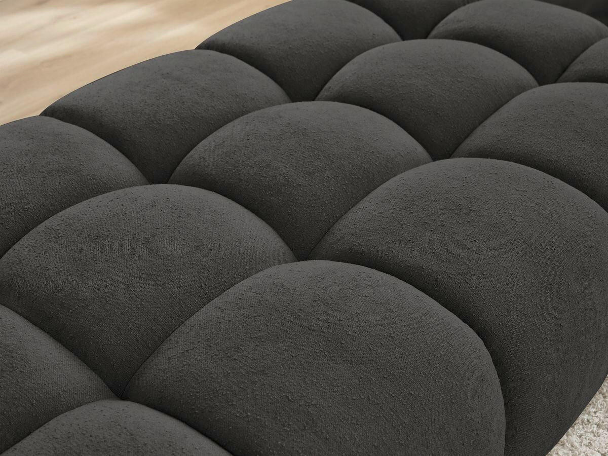 HOCKER EVEREST Struktur Schwarz  - Schwarz, MODERN, Kunststoff/Textil (166/100/40cm)