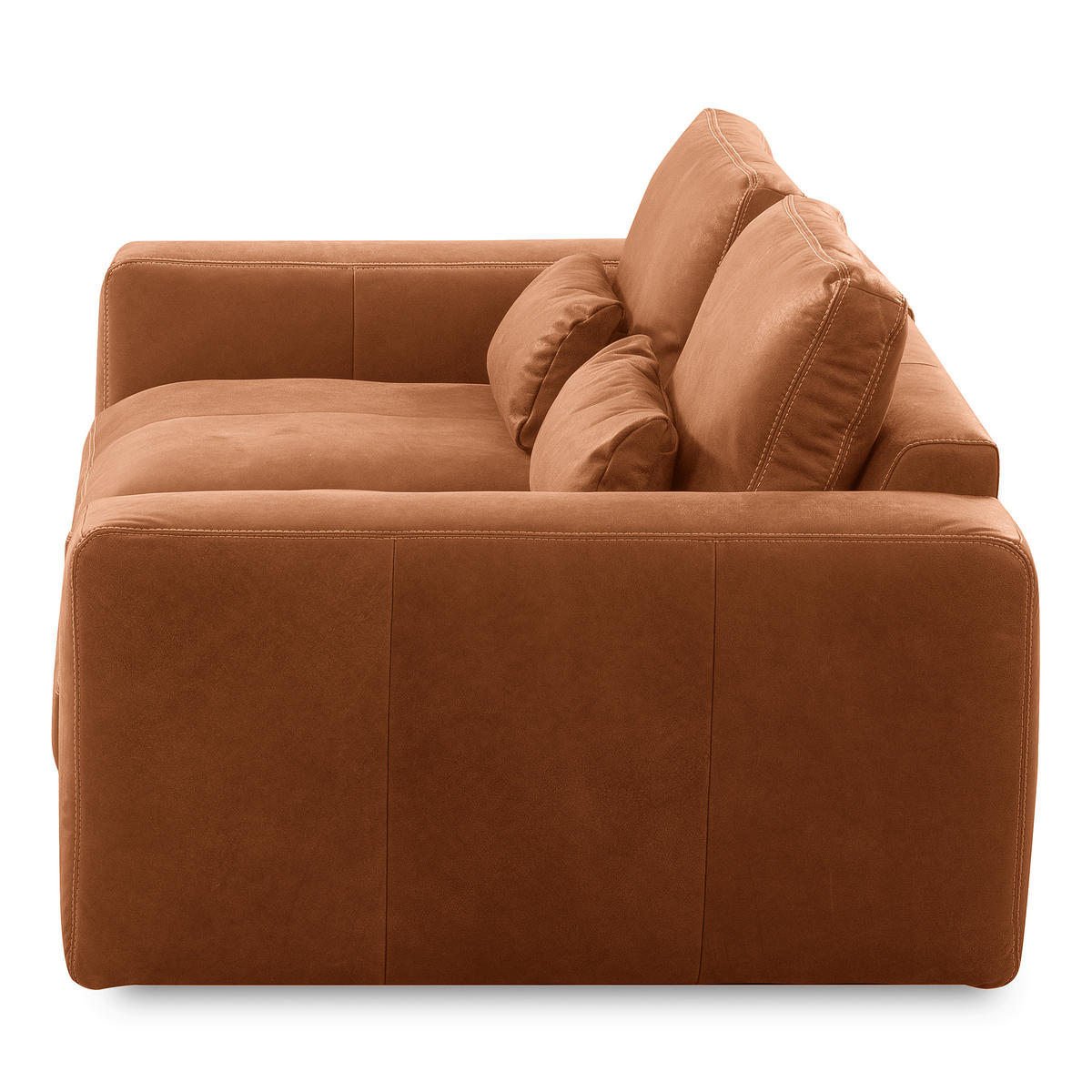 2-SITZER-SOFA  in Echtleder Karamell   - Beige/Karamell, Design, Leder/Kunststoff (240/85/123cm) - Livetastic