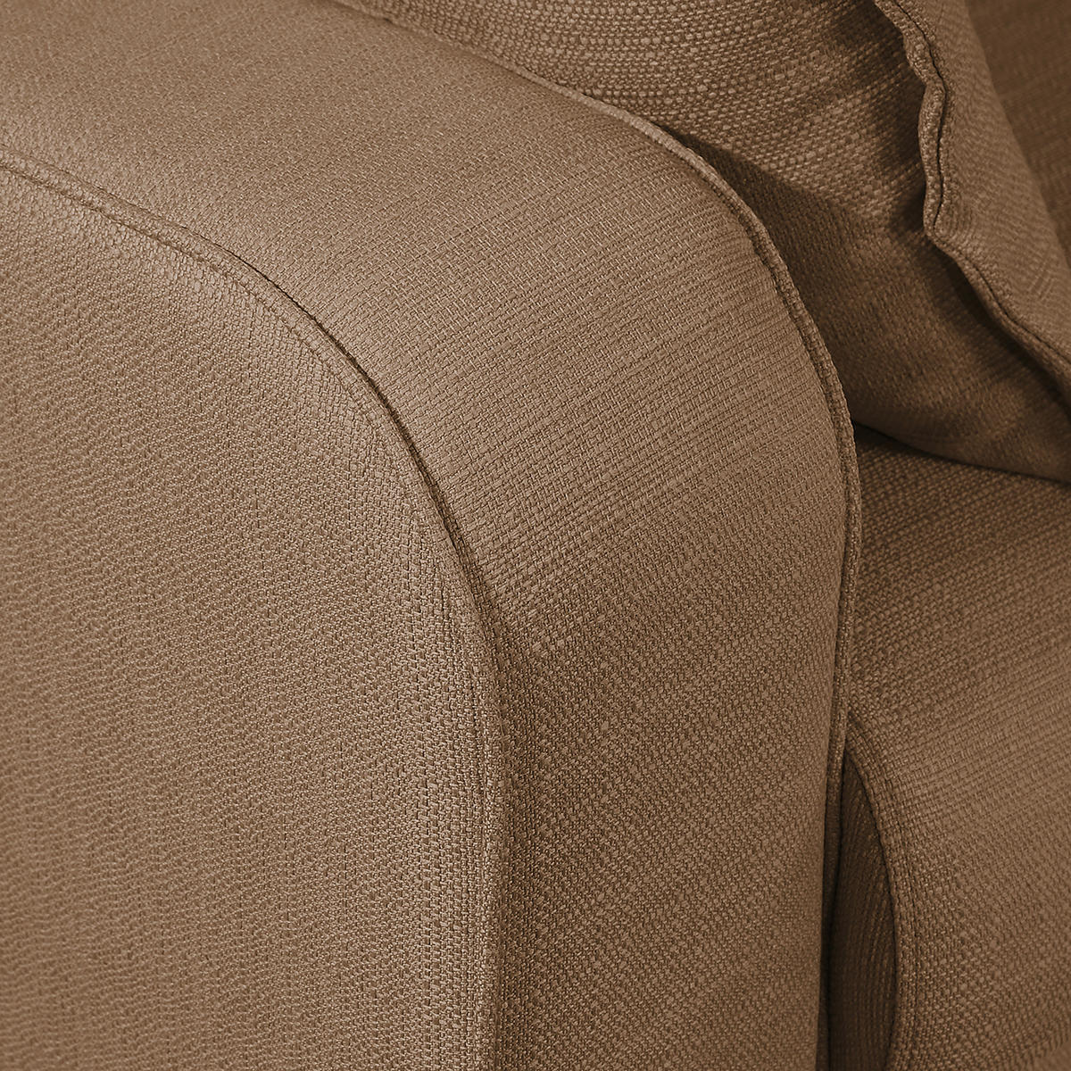 ECKSOFA Beata Hellbraun Mikrofaser  - Wengefarben/Hellbraun, Design, Holz/Textil (230/150cm) - Livetastic