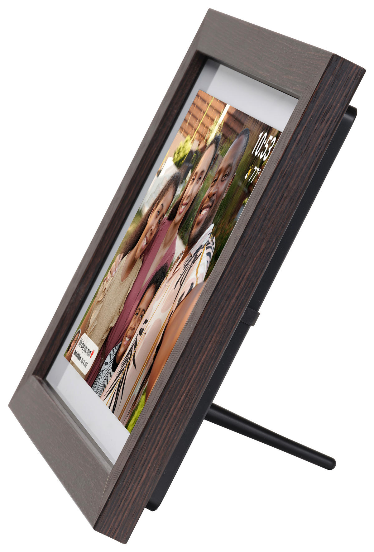 DIGITALER BILDERRAHMEN - Dunkelbraun, Design, Holz (28,9/20,8/2,5cm) - DENVER