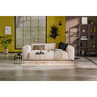 3-SITZER-SOFA Cord Beige  - Beige/Schwarz, Design, Kunststoff/Textil (247/75/104cm) - MID.YOU