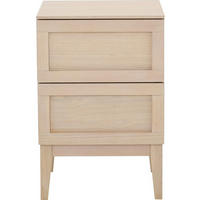 SÄNGBORD i faner ek ek Bianco  - ek Bianco, Modern, trä (42/63/42cm) - Best Price