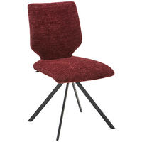 STUHL Struktur Anthrazit, Bordeaux  - Bordeaux/Anthrazit, Design, Textil/Metall (50/92/64cm) - Venjakob