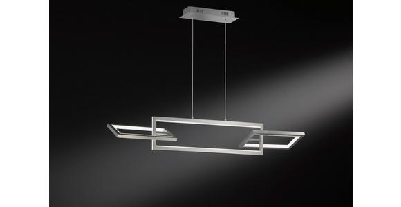 LED-HÄNGELEUCHTE 100 cm - Nickelfarben, Design, Kunststoff/Metall (100cm) - Ambiente