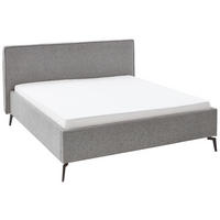 POLSTERBETT 160/200 cm  Grau  - Birkefarben/Buchefarben, Design, Holz/Textil (160/200cm) - home24