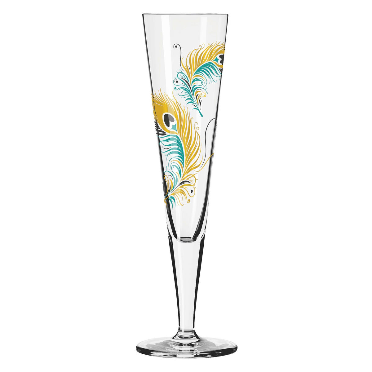 CHAMPAGNERGLAS 205 ml  - Transparent/Goldfarben, Design, Glas (7.2/24.0cm) - Ritzenhoff