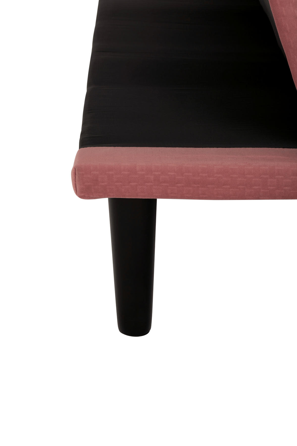 JUGEND- UND KINDERSOFA Flanell Altrosa  - Schwarz/Altrosa, MODERN, Holz/Textil (180/81/93cm) - P & B