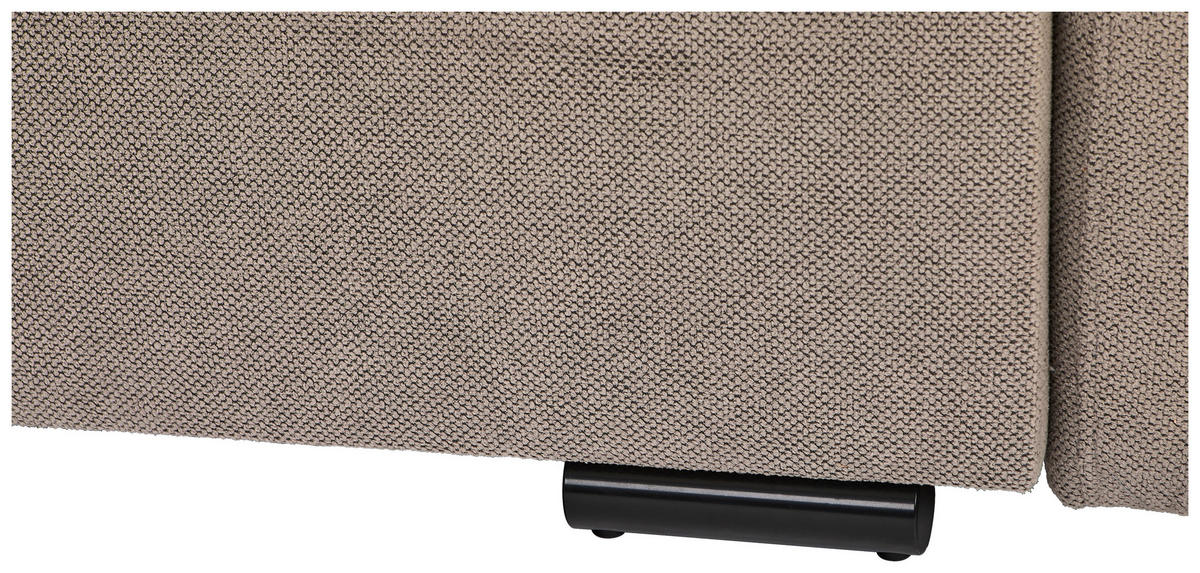 ECKSOFA in Webstoff Grau  - Schwarz/Grau, KONVENTIONELL, Kunststoff/Textil (223/148cm) - Ti'me
