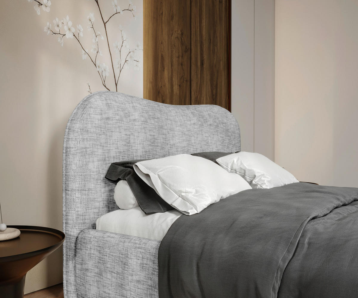 POLSTERBETT 180/200 cm  in Grau  - Grau, Modern, Holz/Holzwerkstoff (180/200cm) - MID.YOU
