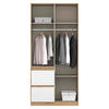 DREHTÜRENSCHRANK in Weiss, Eiche Artisan  - Weiss/Eiche Artisan, Basics, Holzwerkstoff (91/197/54cm) - Rauch Möbel