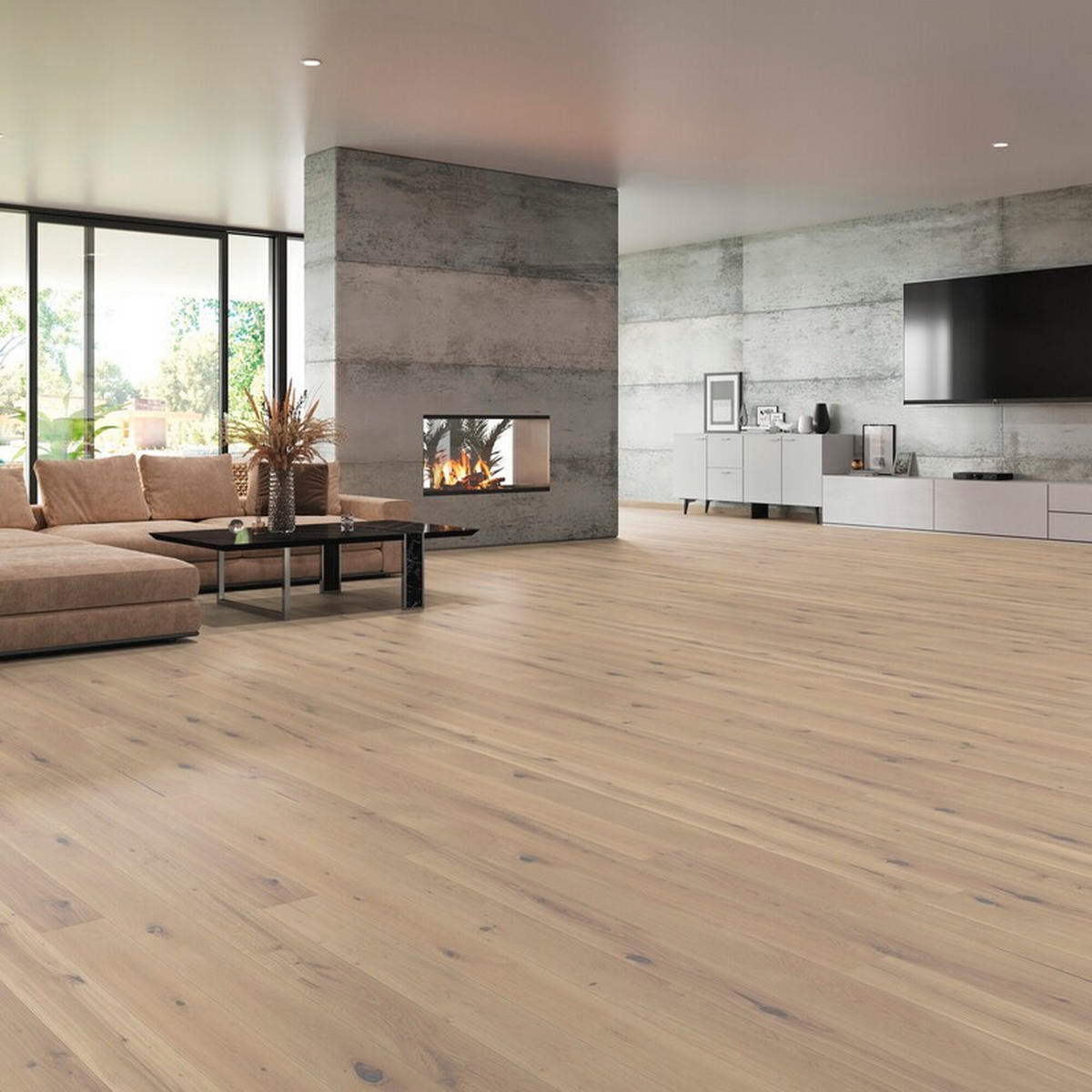 LANDHAUSDIELE Marcanto Trend Eiche weiss100012001  per  m² - Eichefarben, Trend, Holz (220,5/17,6/1,3cm) - Tilo