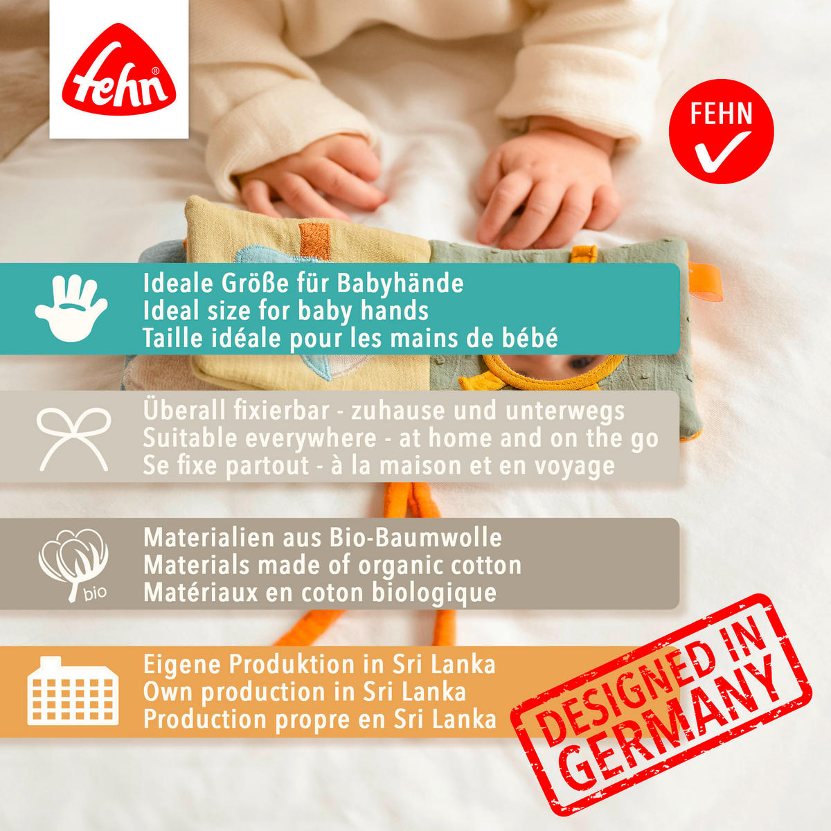 STOFFBUCH - Multicolor, Basics, Textil (12/12/3,6cm) - Fehn