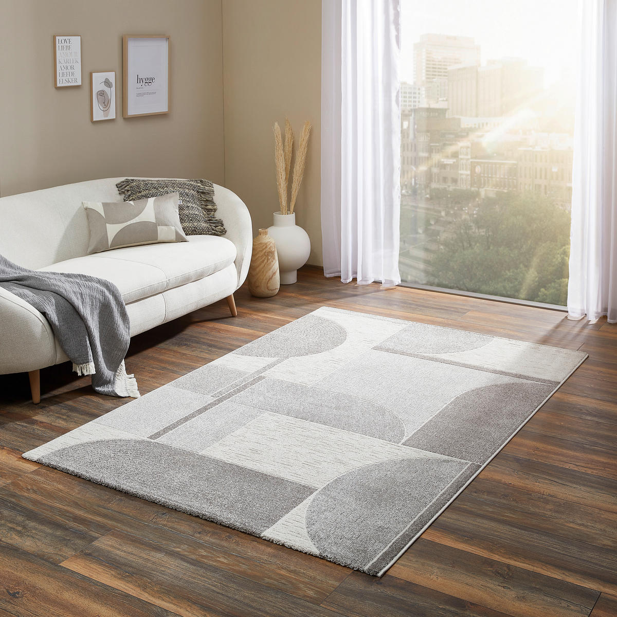 WEBTEPPICH 160/230 cm Valencia Grau, Hellgrau, Dunkelgrau  - Dunkelgrau/Hellgrau, Design, Textil (160/230cm) - Novel