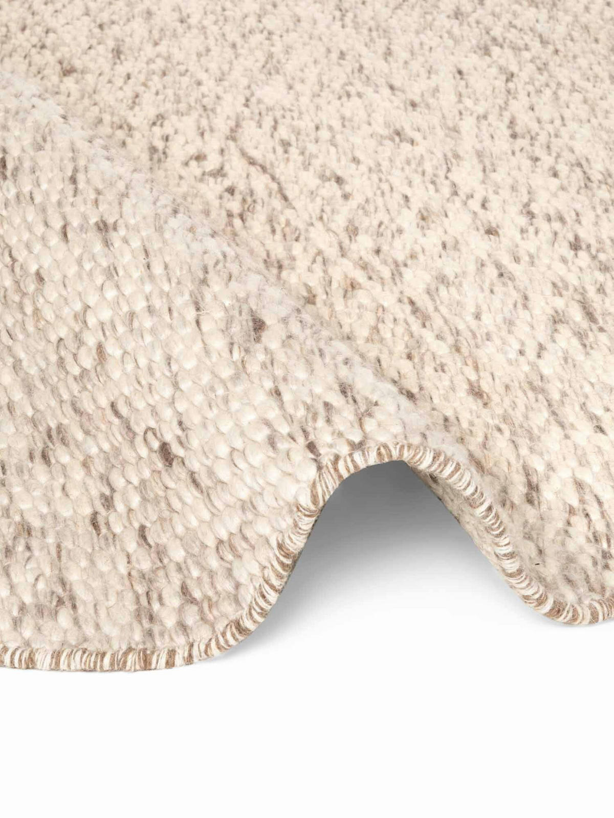 WOLLTEPPICH 160 cm Lyon Braun, Creme rund  - Creme/Braun, Basics, Textil (160cm) - Elle Decoration