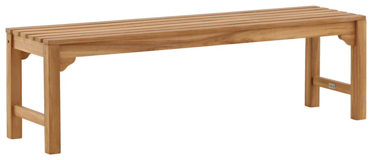 TRÄDGÅRDSBÄNK i teakfärg  - teakfärg, Klassisk, trä (150/45/40cm) - Gardenson