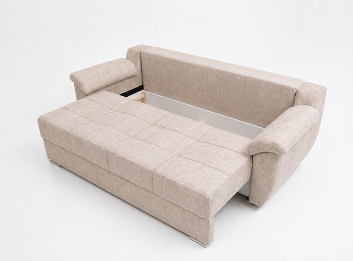 Canapea Extensibila, maro deschis - maro deschis, Design (240/74/75cm) - Carryhome