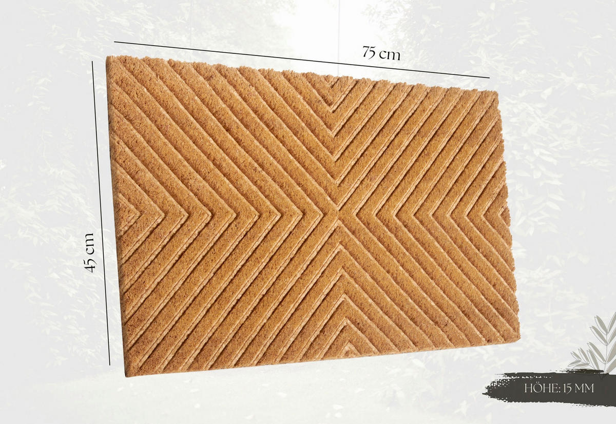 KOKOSMATTE  45/75 cm  Hellbraun  - Hellbraun, Basics, Naturmaterialien/Kunststoff (45/75cm)