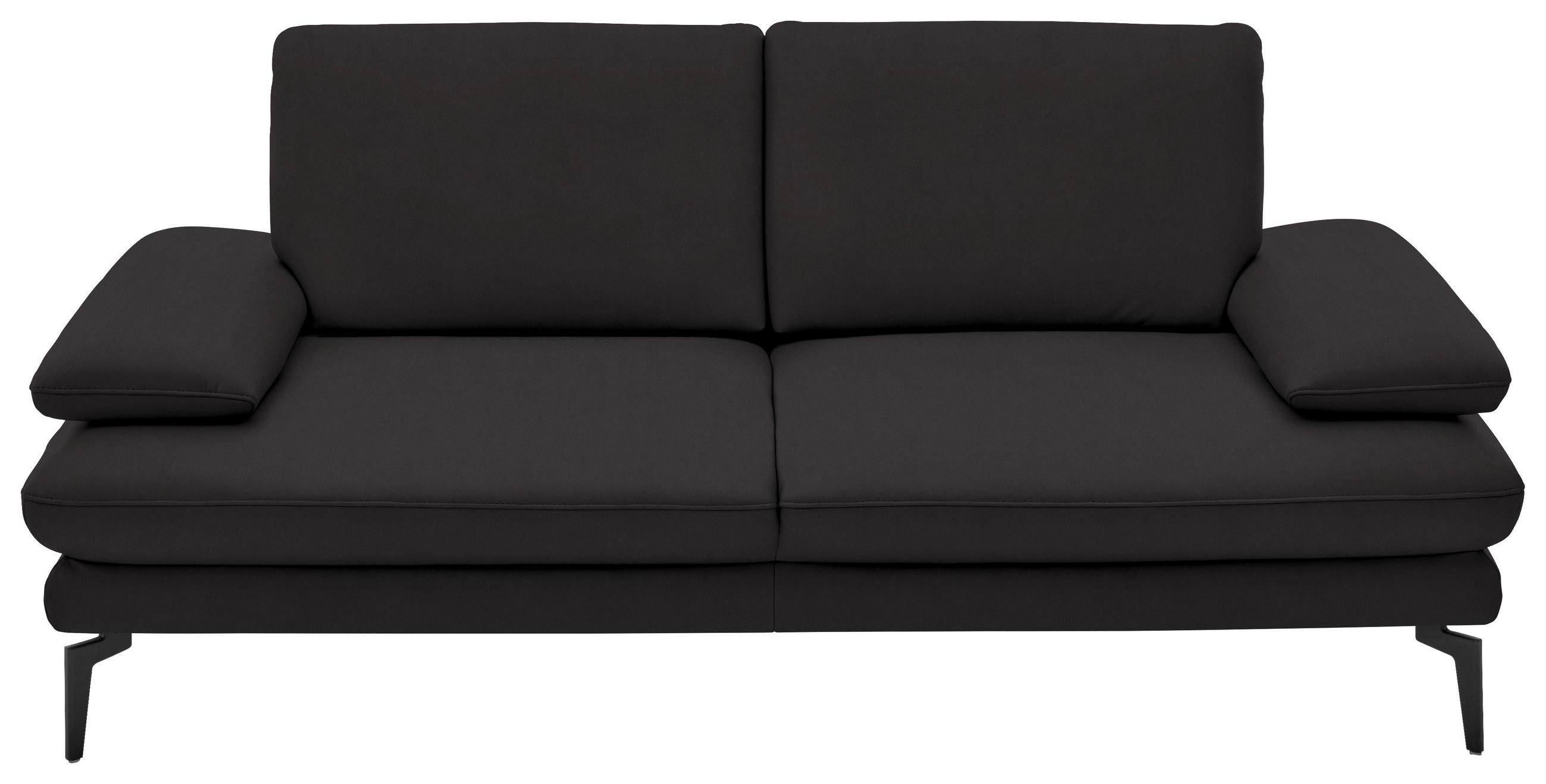 2,5-SITZER in Echtleder Dunkelbraun  - Dunkelbraun/Schwarz, Design, Leder/Metall (196/86/104cm) - Dieter Knoll