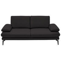 2,5-SITZER in Echtleder Dunkelbraun  - Dunkelbraun/Schwarz, Design, Leder/Metall (196/86/104cm) - Dieter Knoll