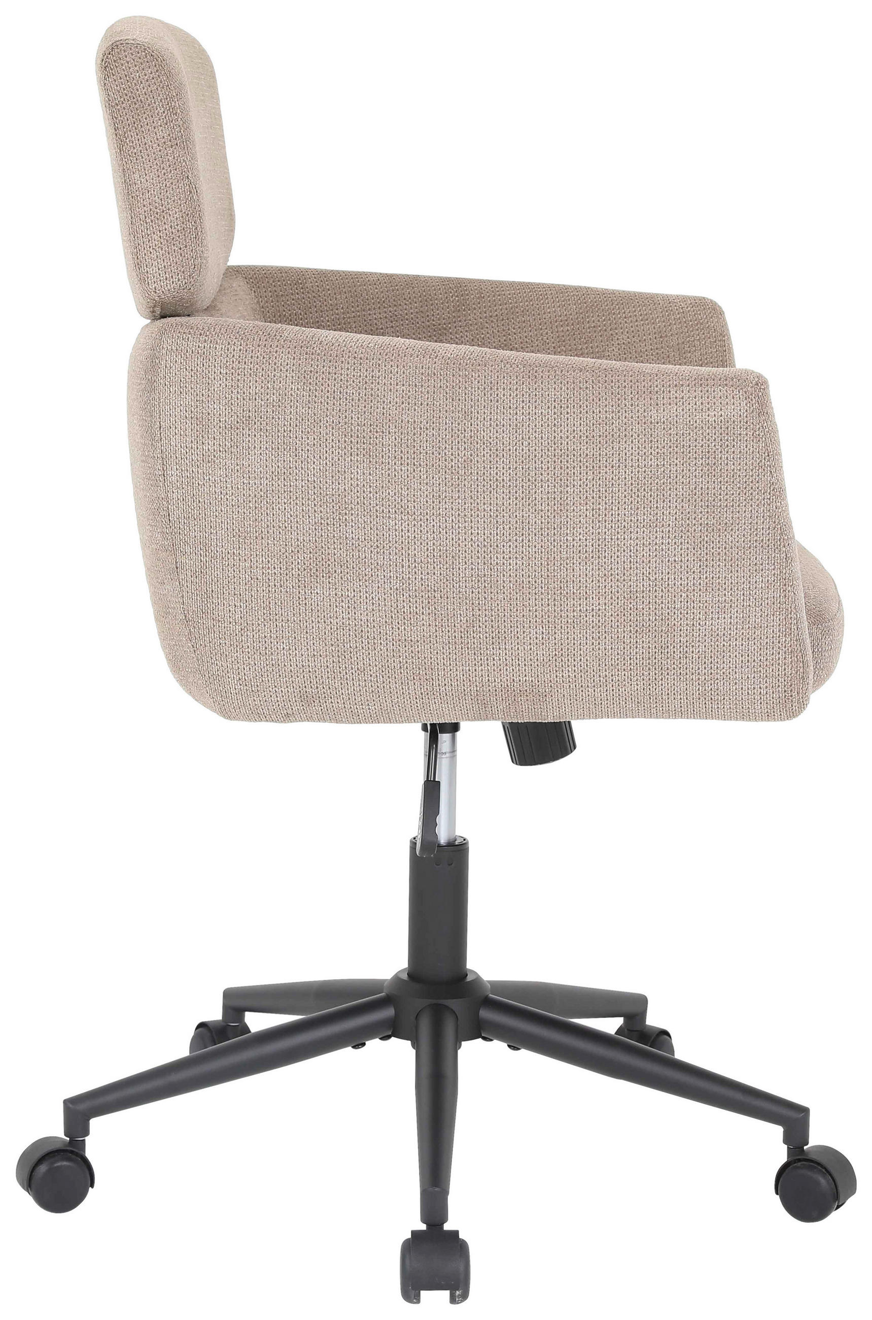 DREHSTUHL Mikrofaser Braun  - Schwarz/Braun, MODERN, Holz/Kunststoff (62/92/100/63cm) - MID.YOU