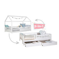 STAURAUMBETT 90/200 cm  in Weiß  - Naturfarben/Weiß, MODERN, Holz (90/200cm) - MID.YOU