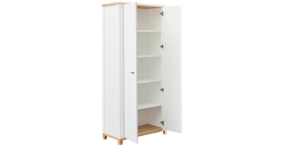 AKTENSCHRANK Weiß, Eiche Artisan - Weiß/Eiche Artisan, KONVENTIONELL, Holzwerkstoff (93/196/44cm) - Hom`in
