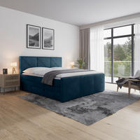 BOXSPRINGBETT 180/200 cm  in Blau  - Blau, Modern, Holz/Kunststoff (180/200cm) - MID.YOU