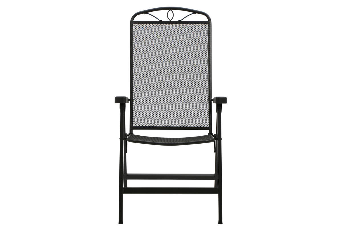 KLAPPSESSEL-SET in Metall Anthrazit  - Anthrazit, Basics, Metall (65/103/60cm) - Siena Garden