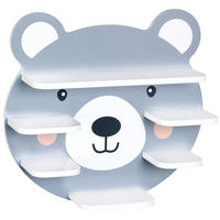 REGAL FÜR TONIBOX UND FIGUREN 45/42/12 cm  - Weiß/Grau, Basics, Holzwerkstoff (45/42/12cm) - Kesper