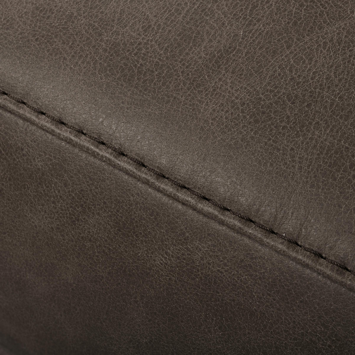 3,5-SITZER SPRING Echtleder Fango  - Fango/Schwarzchrom, Design, Leder/Metall (207/85/92cm) - Livetastic