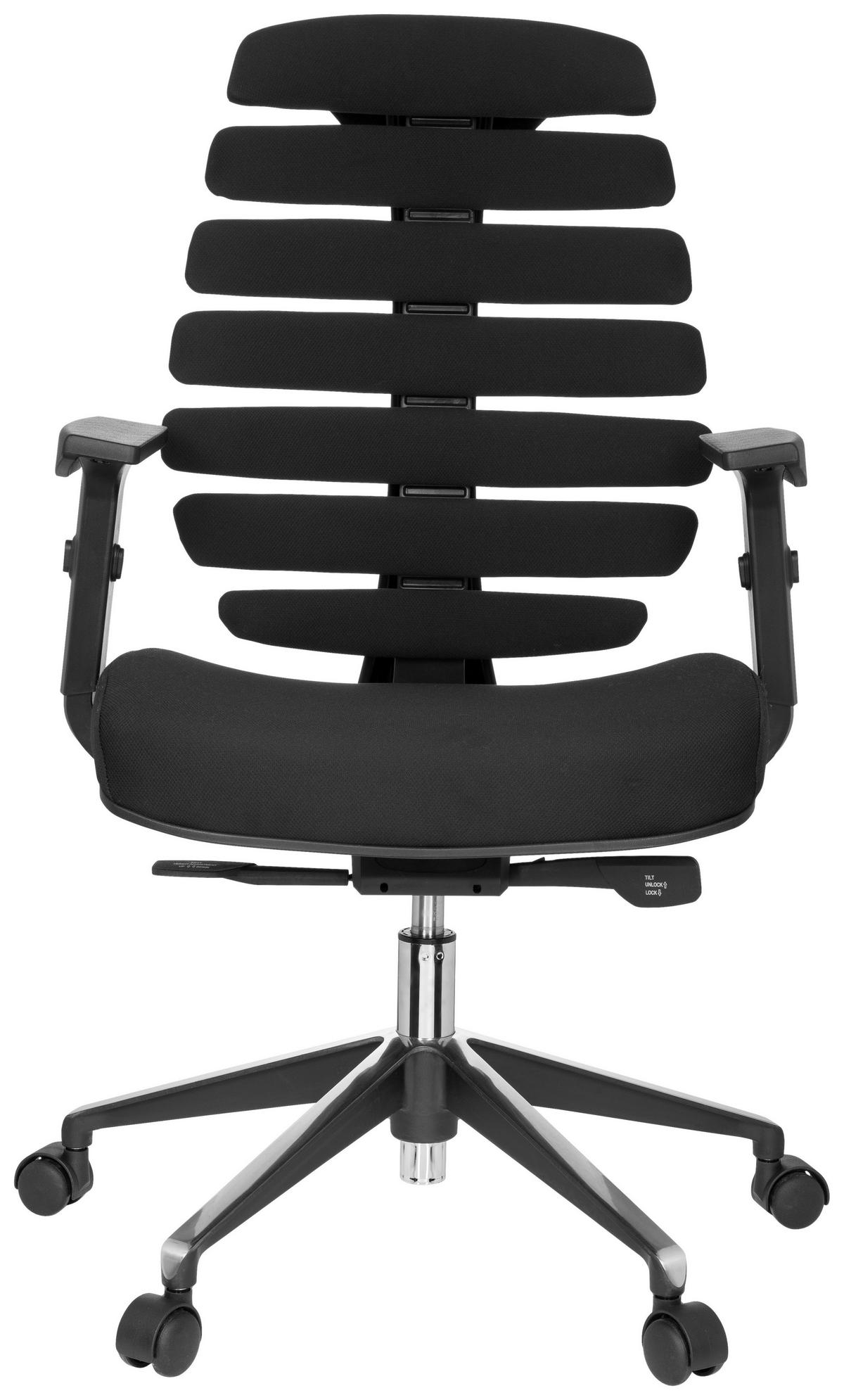 OTOČNÁ ŽIDLE, plochá tkanina, černá - černá, Moderní, kov/textil (65/115/50cm) - MID.YOU
