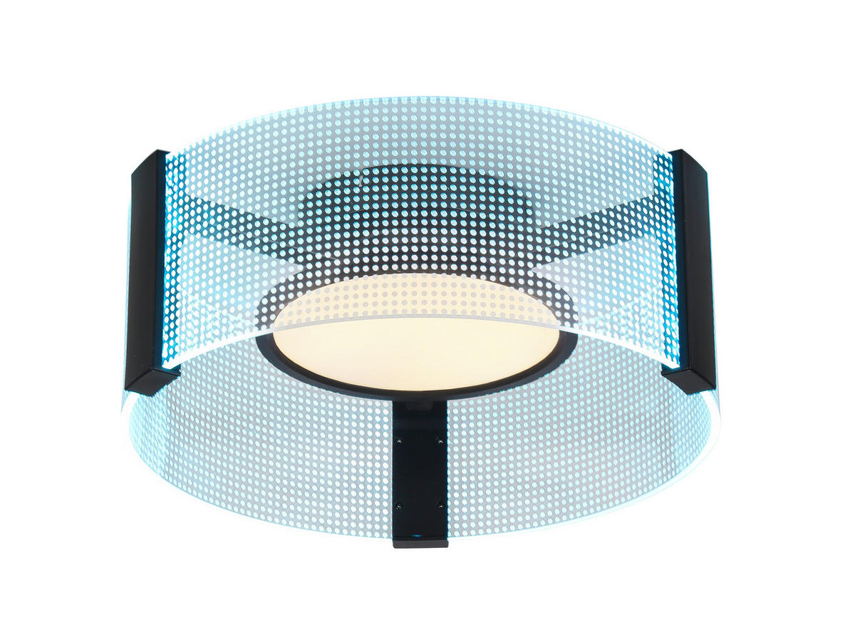 LED-DECKENLEUCHTE 40/16.5 cm   - Transparent/Weiß, Design, Kunststoff/Metall (40/16.5cm) - Novel