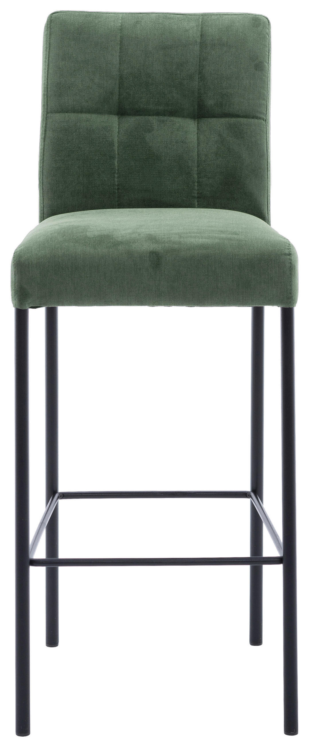 BARHOCKER Webstoff Grün, Schwarz Eisen Stoffauswahl - Schwarz/Grün, Design, Textil/Metall (46/91/61cm) - Xora