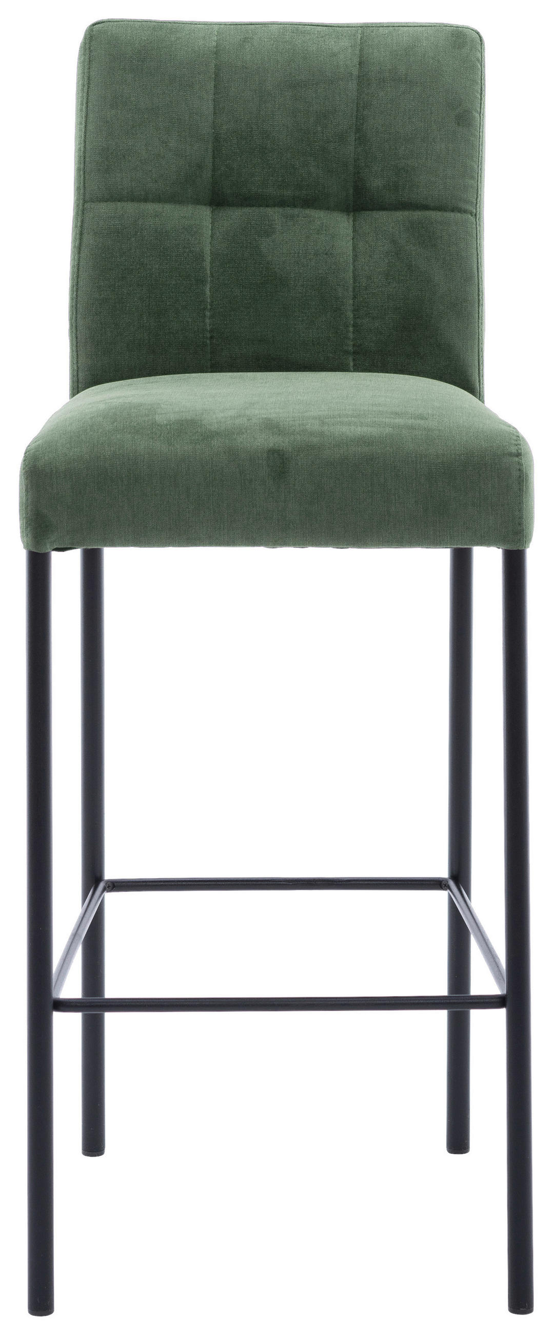 BARHOCKER in Metall, Textil Grün, Schwarz  - Schwarz/Grün, Design, Textil/Metall (46/91/61cm) - Xora