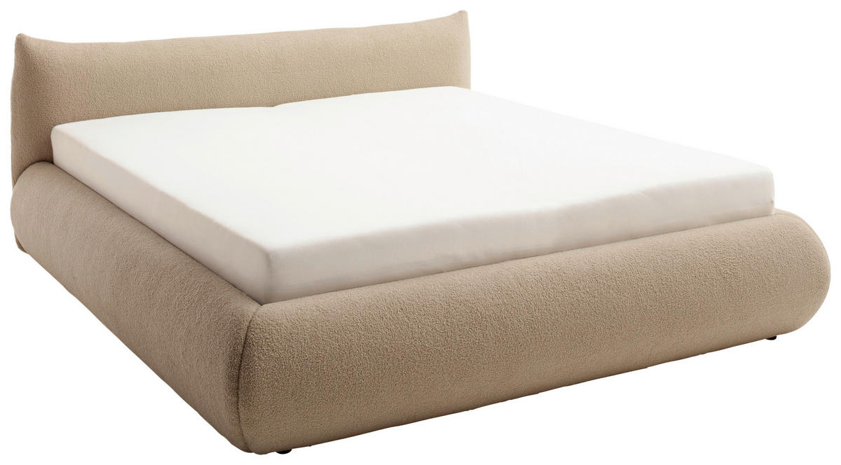 ČALÚNENÁ POSTEĽ, 180/200 cm, taupe - čierna/taupe, Modern, drevo/kompozitné drevo (180/200cm) - MID.YOU