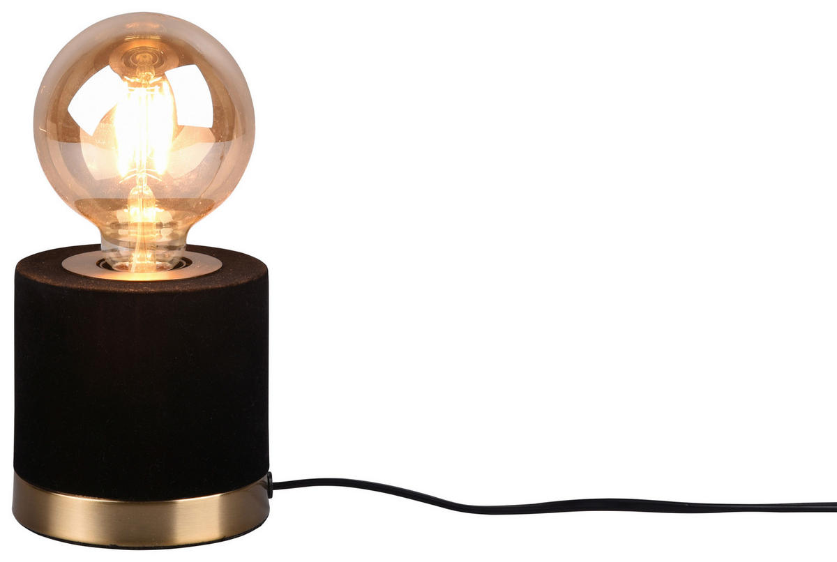 STONA LAMPA - zlatna/crna, Osnovno, metal/tekstil (11/11cm)