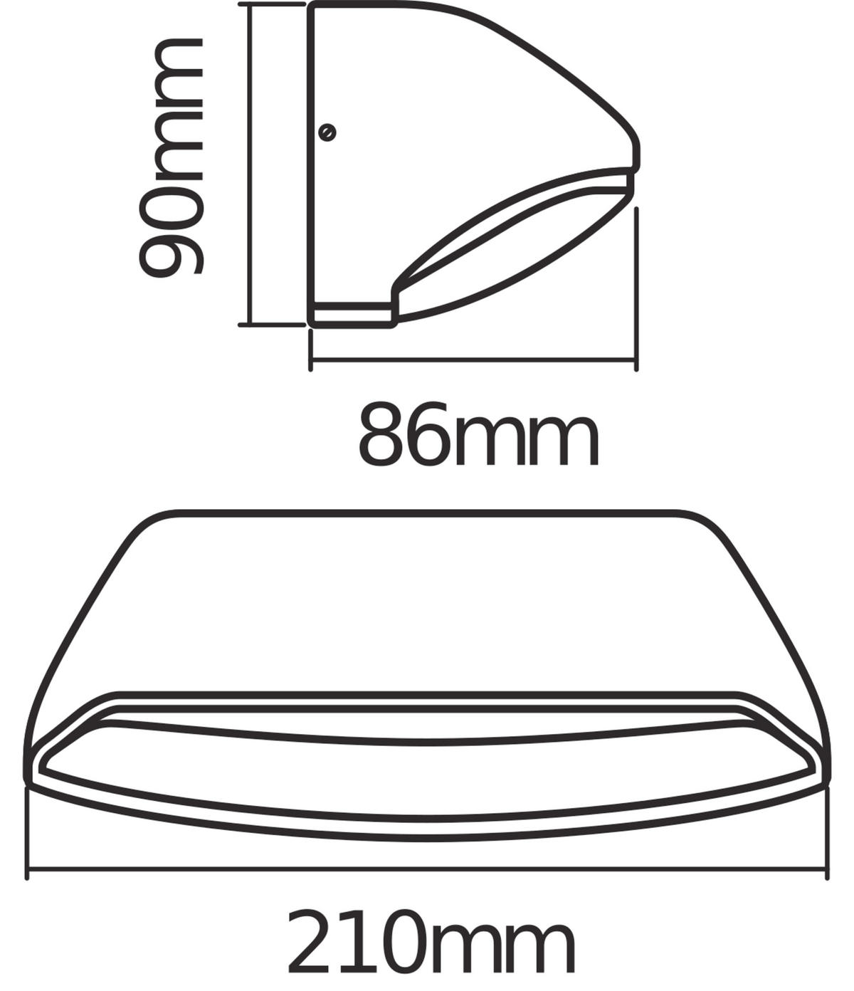 LED-AUßENLEUCHTE 8,6/21/9 cm   - Dunkelgrau, Basics, Kunststoff/Metall (8,6/21/9cm) - Osram