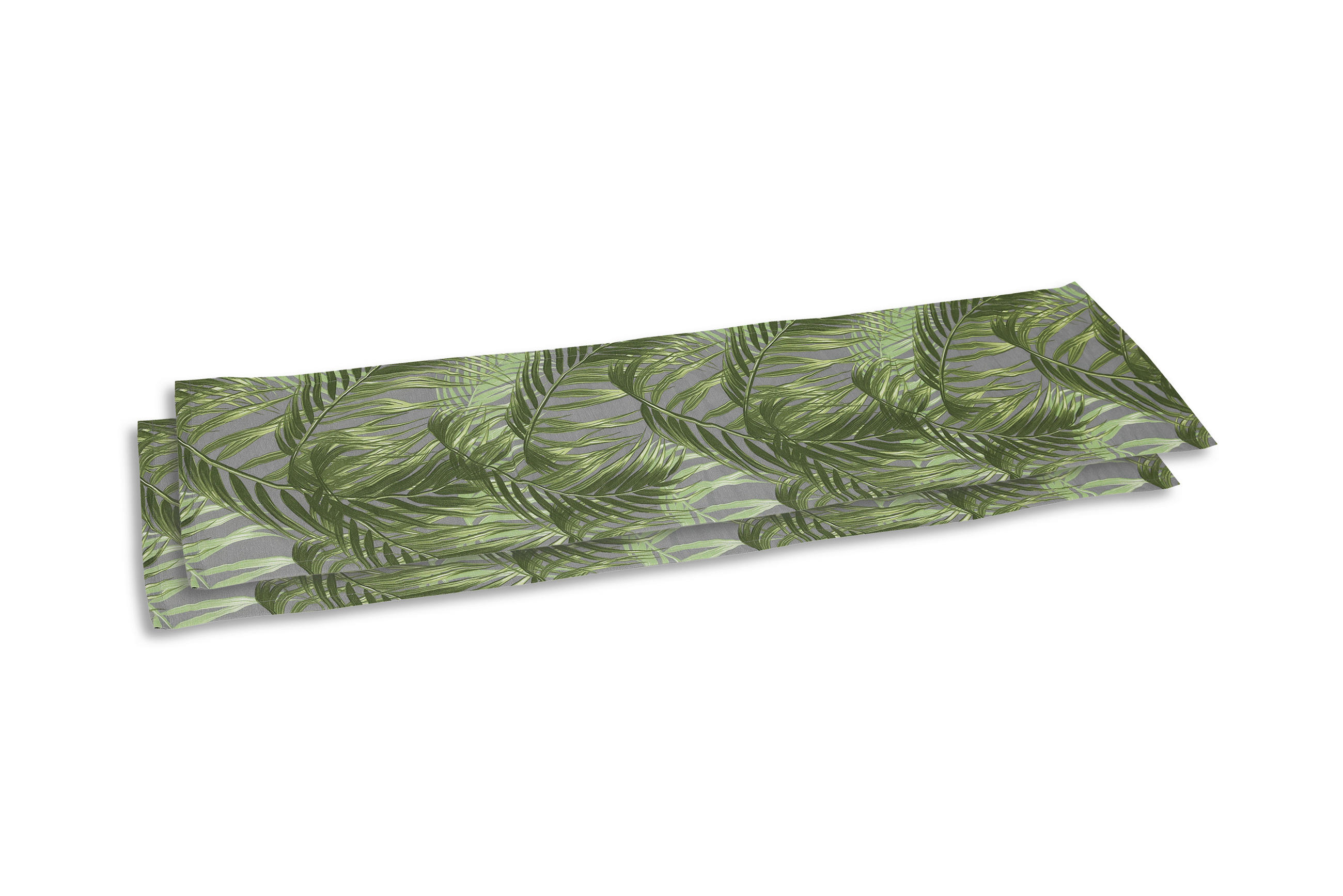 TISCHLÄUFER Textil Flachgewebe Grau, Grün 40/140 cm  - Grau/Grün, KONVENTIONELL, Textil (40/140cm)