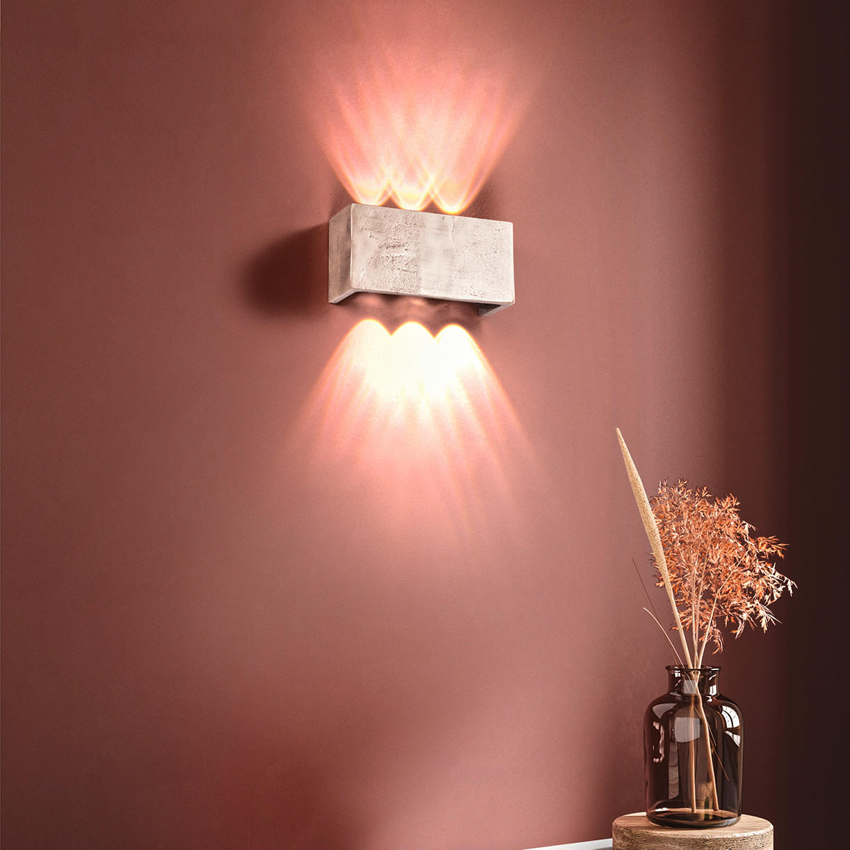 LED-WANDLEUCHTE - Nickelfarben, Design, Metall (21/10/7cm) - Fischer & Honsel