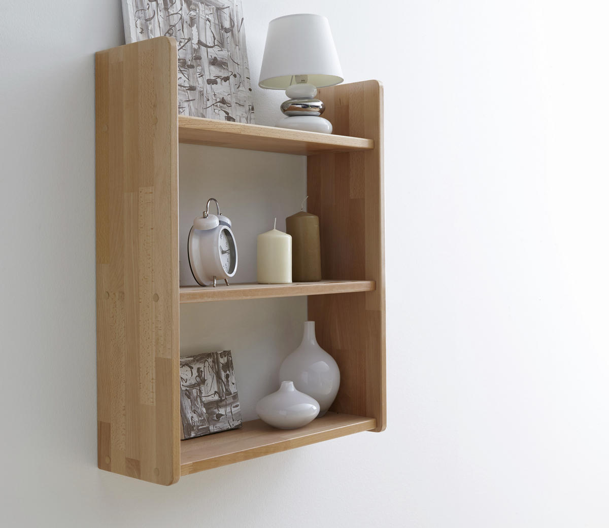 WANDREGAL 60/74/20 cm  - Buchefarben, Basics, Holz (60/74/20cm) - MID.YOU