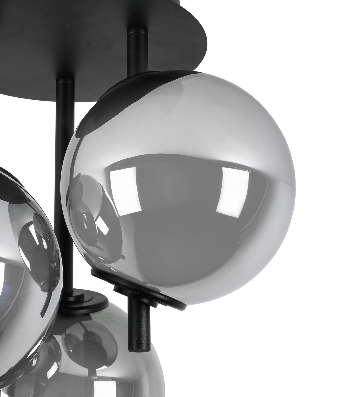 STROPNÍ LED SVÍTIDLO, 45/49 cm  - černá/barvy chromu, Design, kov/plast (45/49cm) - Dieter Knoll