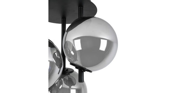 LED-DECKENLEUCHTE 45/49 cm   - Chromfarben/Schwarz, Design, Glas/Kunststoff (45/49cm) - Dieter Knoll