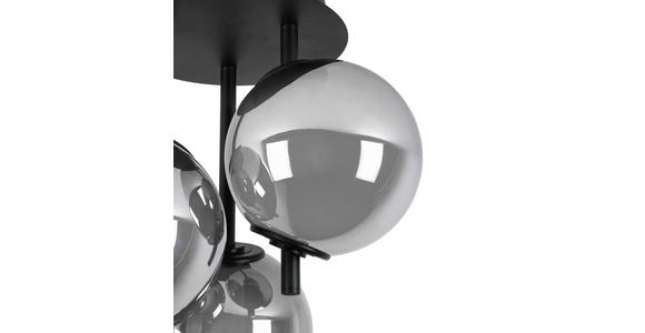 LED-DECKENLEUCHTE 45/49 cm - Chromfarben/Schwarz, Design, Glas/Kunststoff (45/49cm) - Dieter Knoll