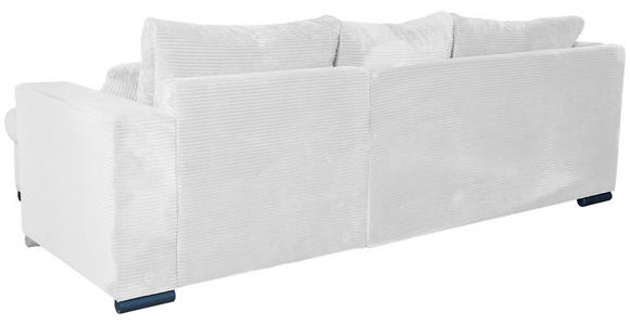 ECKSOFA Perlmutt Cord Zierkissen, Rückenkissen, Bettkasten, Schlaffunktion, Rücken echt, Liegefläche im Originalstoff  - Perlmutt/Schwarz, KONVENTIONELL, Textil/Metall (258/168cm) - Carryhome