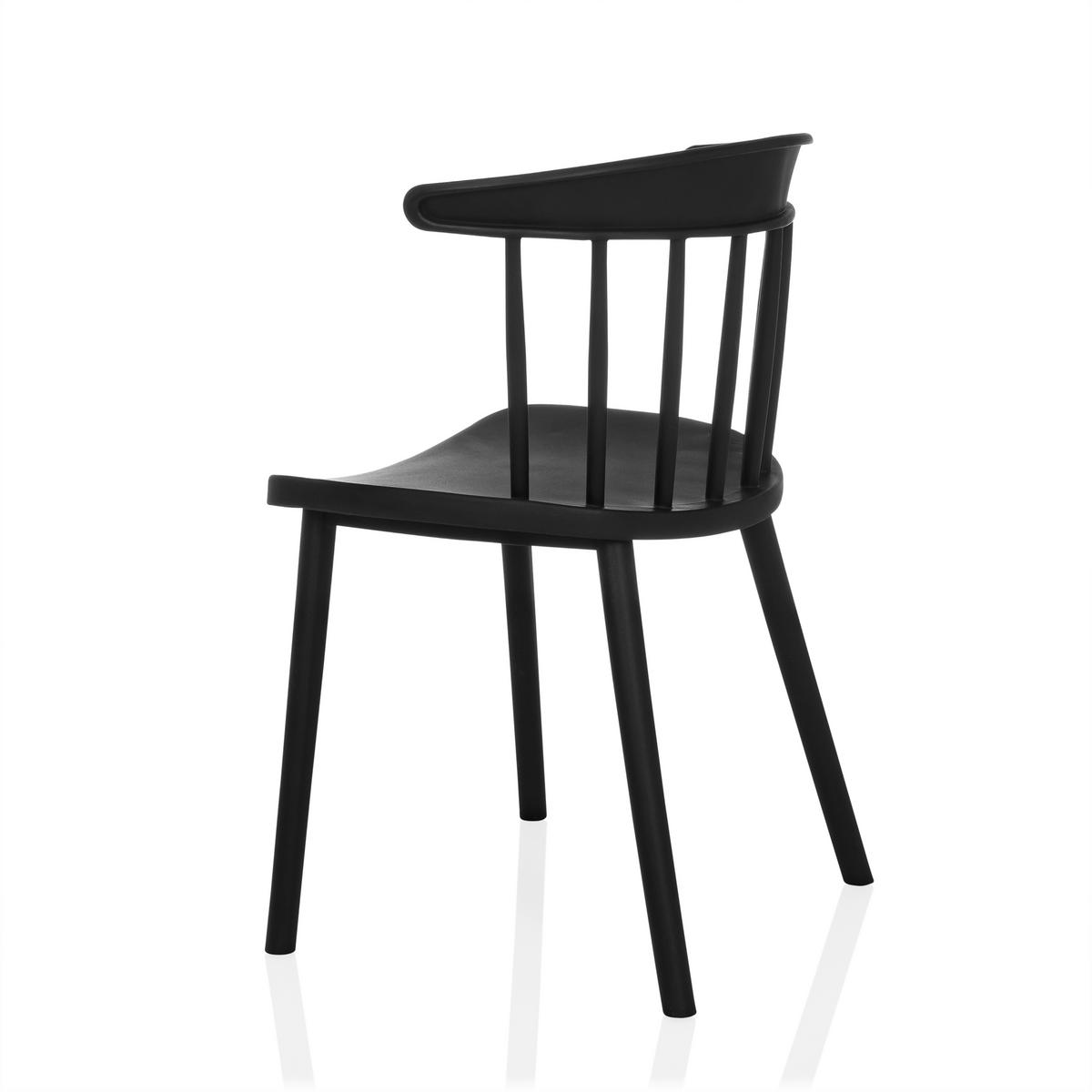 BESUCHERSTUHL  in Schwarz  - Schwarz, MODERN, Kunststoff (53/75/45cm) - MID.YOU