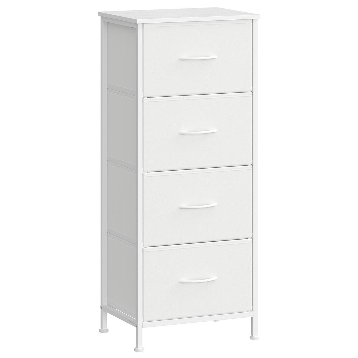 KOMMODE , 39,6/95,2/30 cm, 4 Schublade(n)  - Weiß, Trend, Holzwerkstoff/Kunststoff (39,6/95,2/30cm) - Boxxx