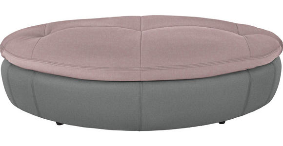HOCKER in Textil Grau, Rosa - Schwarz/Rosa, Design, Kunststoff/Textil (155/47/78cm) - Hom`in