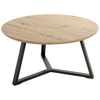 COUCHTISCH in Metall, Holzwerkstoff 80/80/41 cm  - Eichefarben/Schwarz, Design, Holzwerkstoff/Metall (80/80/41cm)