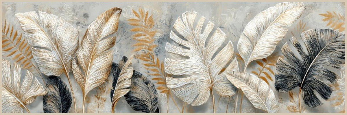 METALLBILD Pflanzen  - Multicolor, Basics, Metall (60/180/4cm) - Euroart