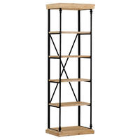 REGAL  60/196/43 cm Schwarz, Tannenholzfarben  - Tannenholzfarben/Schwarz, Design, Holz/Metall (60/196/43cm) - Landscape